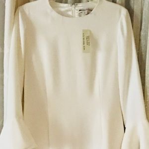 NWT Cream/off white gown, knee length, semi formal